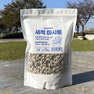 세척 마사토 대립 1.5kg . 원예용 분재 선인장 다육이 분갈이흙 화분 배수용.
