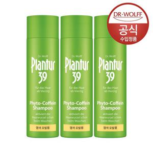 [플란투어39]카페인 염색손상용 샴푸 250ml X 3 +우드괄사 증정