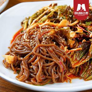 여름별미 매콤 쫄깃한 메밀 비빔막국수 10인분(메밀면 10인분+비빔장 10인분)