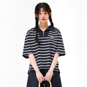 [체이스컬트]여성 반집업 세일러 카라 반팔 티셔츠 EBRG5773D04
