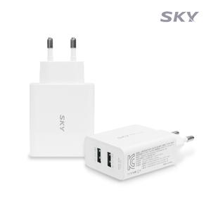 스카이 필 36W QC3.0 2포트 USB 듀얼 고속 충전기 동시 고속충전 Q2