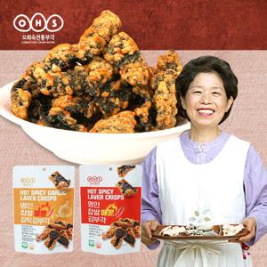 [오희숙전통부각] 국내유일 오희숙명인 찹쌀 매운 김부각5팩+갈릭5팩 총10팩