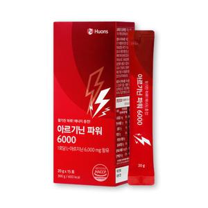 [휴온스] 아르기닌 파워 6000 고함량 L-아르지닌 블루베리맛 액상 15포 × 1박스, 15일분