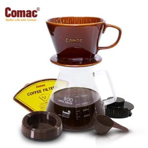 코맥 자기커피드립세트800ml (DN6) [커피필터/커피드리퍼/유리포트/핸드드립/드립커피/드립용품/커피용품]