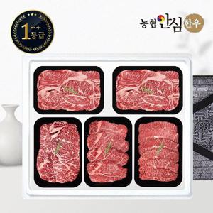 갤러리아_[농협안심한우] 1++등급 한우 선물세트 구이3호 2kg (등/등/채/안