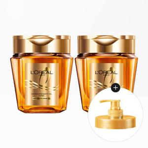 [로레알파리] 엑스트라오디네리 오일 실크 마스크 팩 250ml 2개+오일 마스크 펌프
