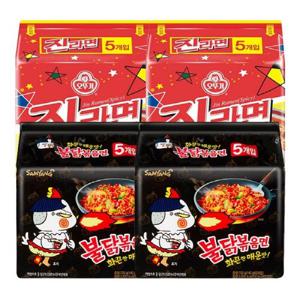 [농심]진라면매운맛10봉+불닭볶음면10봉