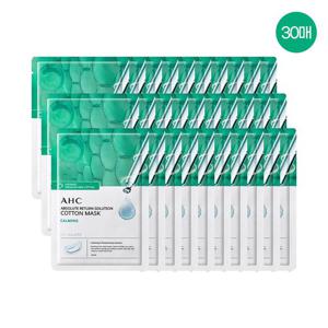 [AHC][홈쇼핑 최신상] AHC 순면 마스크 팩 앱솔루트 리턴 카밍 30매
