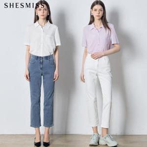[쉬즈미스][쉬즈미스(SHESMISS)] 아이스 밴딩 슬림 데님팬츠 (택가격 158000원)