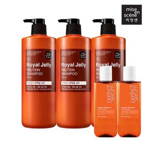 미쟝센 로얄젤리 단백질 샴푸 트리트먼트 1000ml 3입(옵션)