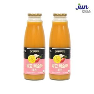[호재준] 망고복숭아주스 980ml x 2병 (소비기한 25.11.29)