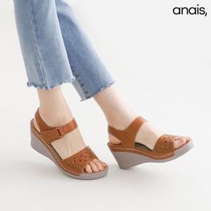 [아나이스] 펀칭 통굽 컴포트 샌들 6.5cm_24SS157