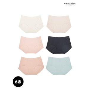 [크로커다일 이너웨어]인견 라이크라 심리스 감탄팬티 6종세트