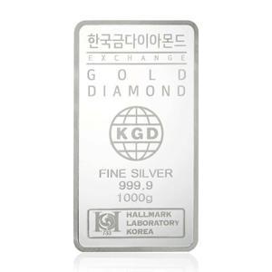 [한국금다이아몬드] 투자용 실버바 AG 1000g 1kg 999.9 은투자 은시세