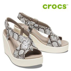 [크록스]웨지 샌들 /D17- 206222-93T / Womens Crocs Brooklyn High Wedge Multi-Stucco