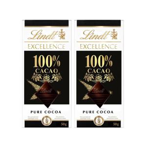 린트 초콜릿 엑설런스 다크 100% 50g X 2개