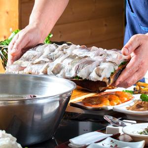 남해안 여수 최상급 자연산 붕장어 아나고 샤브샤브 순살 500g내외 당일조업 당일발송 세트 구성품 4종 증