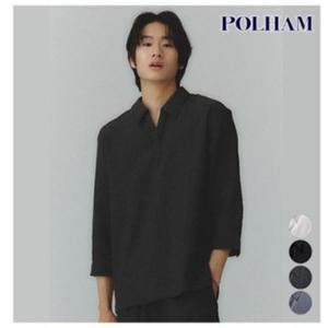 POLHAM HC03 공용 쿨링 7부 풀오버 셔츠 PHE2WC1322