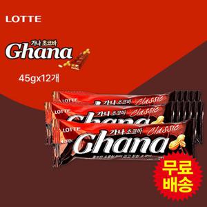 [롯데] 가나 초코바 땅콩(45gx12개)