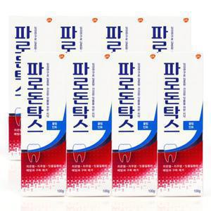 파로돈탁스 데일리 후로라이드 쿨링 민트 치약 100g x8개
