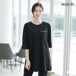 여성 엄마옷 무지롱 포켓 7부 티셔츠 TS204049 중년여성의류/50대/60대/마담/빅사이즈/할머니옷