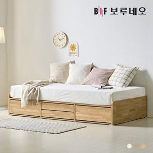 그린Po 무헤드 4서랍 수납 침대 프레임 SS