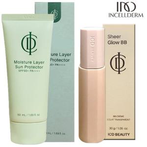 인셀덤 모이스쳐 레이어 프로텍터 선크림 50ml(1개)+비비 30g(1개)