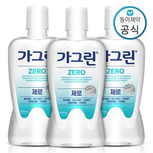 가그린 제로 가글 820ml 3개 구강청결제