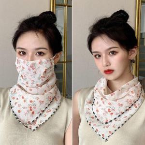여성 햇빛차단 통기성 마후라 시폰 SS 마스크