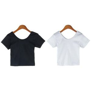 무지 반팔 크롭티 SD-7095-