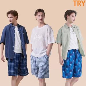 [TRY]남성 인견100 쿨 파자마팬츠 3종
