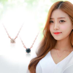 로제_1부 다이아몬드 14K 로즈골드 목걸이