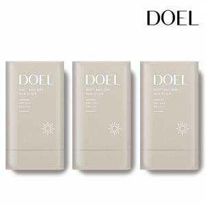 [도엘/3개] DOEL 100% 무기자차 뽀송뽀송 선스틱 X 3개 ( SPF50+ PA++++)