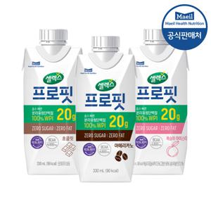 (한정수량특가) 셀렉스 프로핏 WPI 드링크 초콜릿/복숭아/아메리카노330ml 24팩