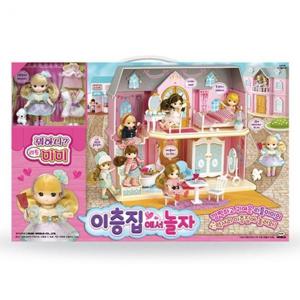 리틀미미 이층집에서 놀자 어린이 인형의집 장난감