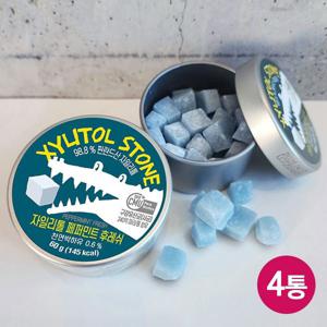 구강유산균함유 자일리톨 캔디 페퍼민트 후레쉬 60g x4개