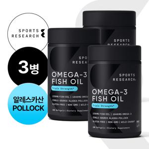 [스포츠리서치정품] 오메가3 피쉬 오일 3배 강도 소프트젤 90정/180정