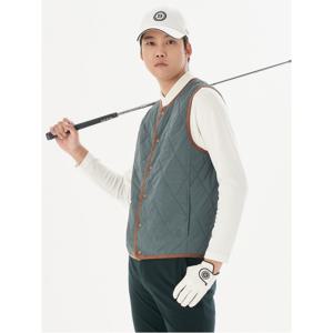 [빈폴골프](BJ3836B17H)남성 우븐 패딩 베스트 - 카키