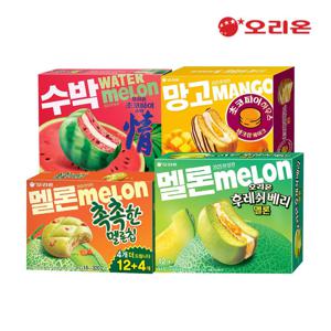 오리온 여름한정 후레쉬베리 멜론 12p+초코파이 수박맛 12p+초코파이하우스 망고(384g)+촉촉한 멜론칩16P(320g)