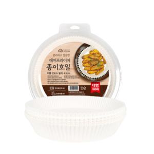 에어프라이어 종이호일 원형 에어프라이기 기름종이 대형 100매