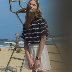 [예약배송]Multi stripe cotton t-shirt[5color]