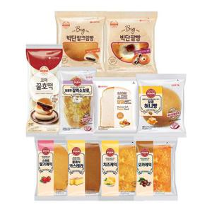 인기 기린빵 10종 10개 골라담기 모카 치즈 땅콩 팥크림 꿀호떡 외