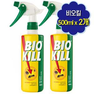 비오킬 500ml x 2개 /식물 해충퇴치 뿌리파리 먼지다듬이