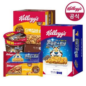 켈로그 콘푸로스트바35g x 12개 + 증정12개 외 단백질바1+1 / 콘푸로스트 다크초코 컵시리얼 12개 외