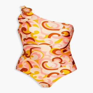 [NB07] 짐머만 여성 수영복 One shoulder buckled printed swimsuit 1647597286361445