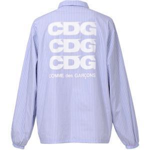 CDG 코치 자켓 코튼 스트라이프 블루 SZ-J016-051-2