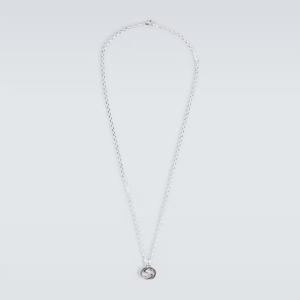 구찌 Interlocking G sterling silver necklace
