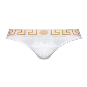남성 Versace Greca 보더 끈 팬티 A81H