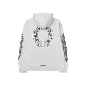 크롬하츠 홀스슈 플로랄 후드 화이트 Chrome Hearts Horseshoe Floral Hoodie White