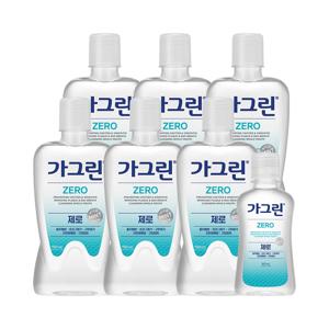 동아제약 가그린 제로 750ml 6개+100ml 1개 구강청결제 가글